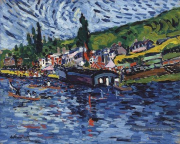 Paysage œuvres - Régates dans le paysage de la rivière Bougival Maurice de Vlaminck
